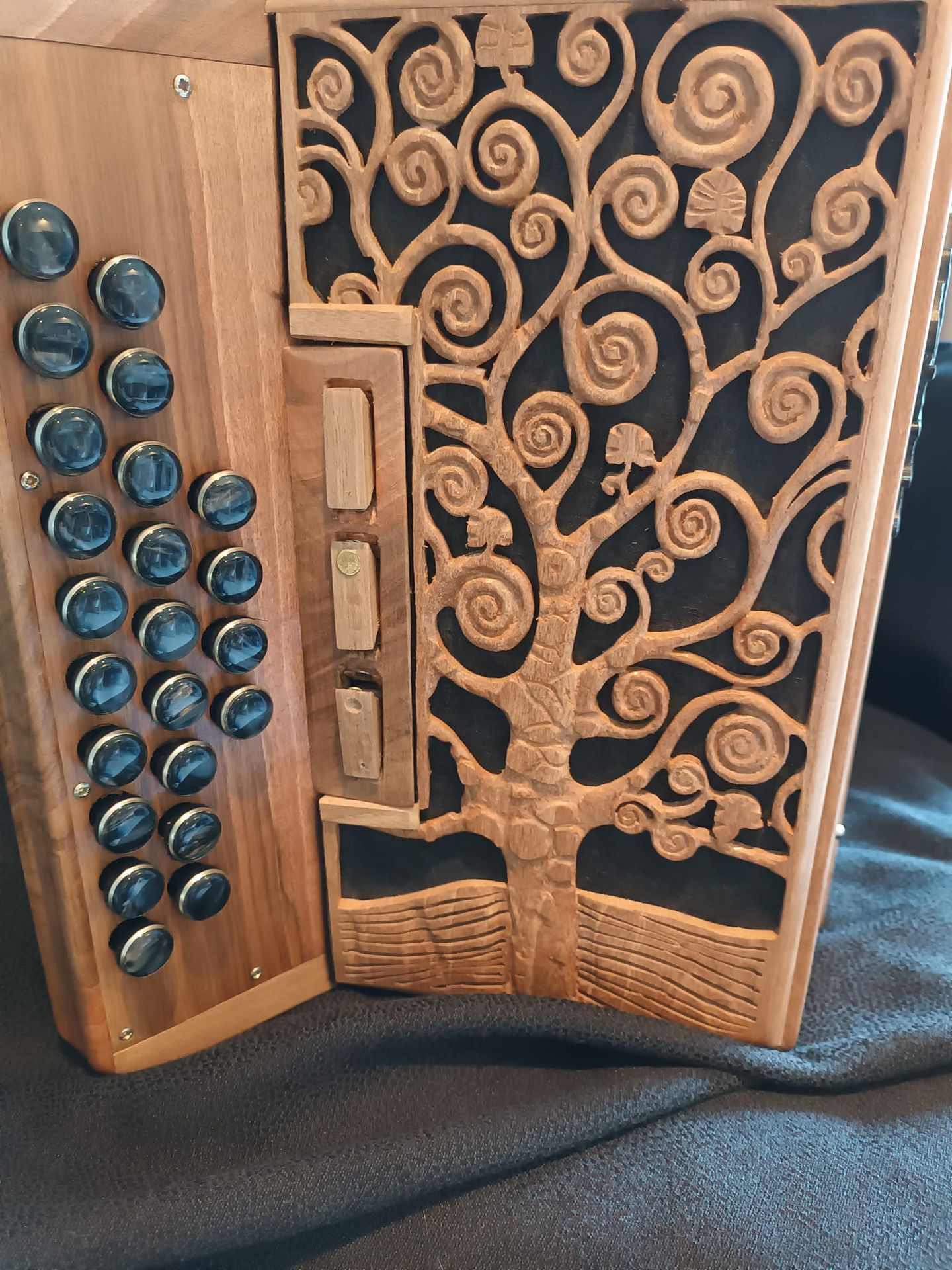 Grille en relief: Arbre Grille accordéon diatonique: arbre